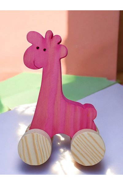 websunday Wooden Toy Giraffe Natural Handmade Toy