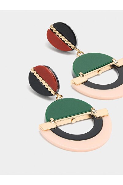 PARFOIS Çok Renkli Resin Uzun Küpe