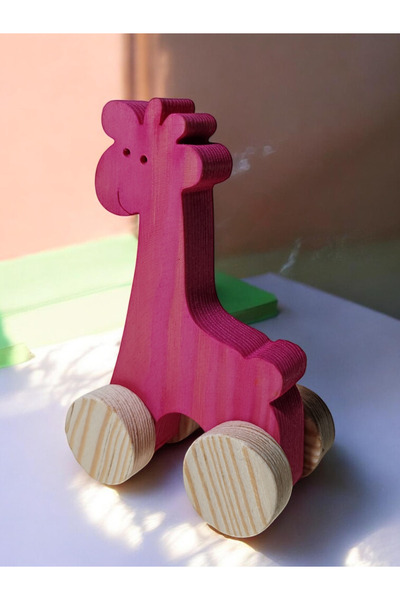 websunday Wooden Toy Giraffe Natural Handmade Toy