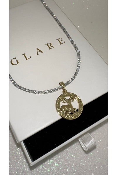 GLARE JEWELRY CO Gümüş Rodyumlu Koç Burcu Charmlı 1mm Dönmeyen Suyolu Çelik K...