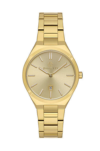 Bigotti ساعة كوتيديانو الذهبية المصنوعة من الفولاذ المقاوم للصدأ للنساء BG.1....