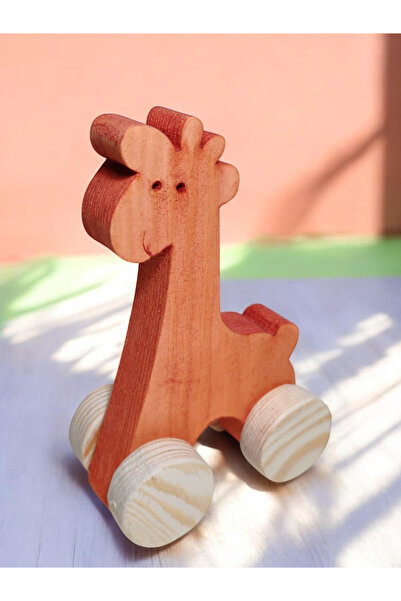 websunday Wooden Toy Giraffe Natural Handmade Toy