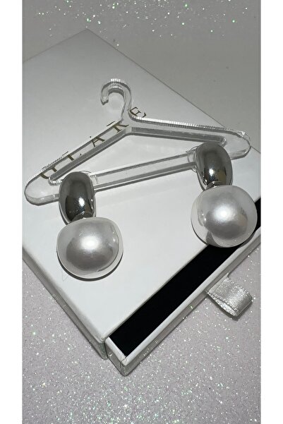 GLARE JEWELRY CO أقراط زارا مرصعة باللؤلؤ من الفولاذ المقاوم للصدأ