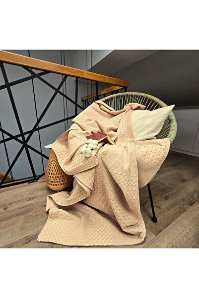 Kotonia Home - Waffle duvet cover, 220x240 cm, 100% cotton - cappuccino