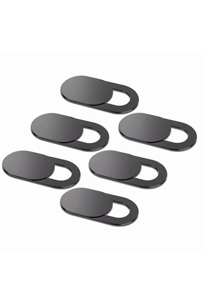 OEM Set de 6 protectii intimitate pentru webcam, ABS, 0,05 cm, negre