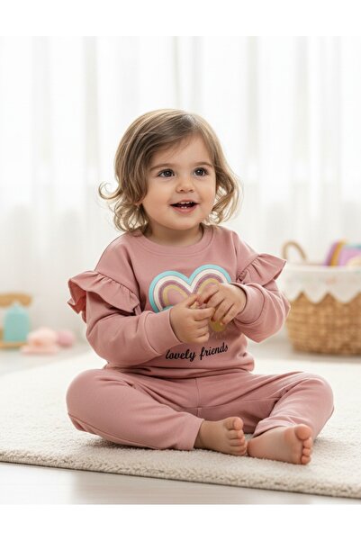 MiniKids Costumas Lovely Friends, roz-prafuit 74 (6-9 luni)