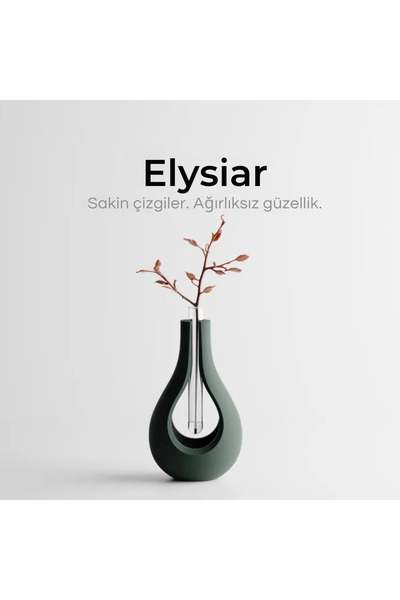 Morvia ELYSIAR™ Cam Tüplü Modern Dekoratif Vazo – Minimalist Tasarım, Premium...