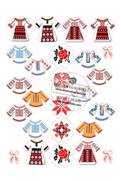 Decoratiuni Dulci Imagine comestibila martisoare traditionale - Decupat