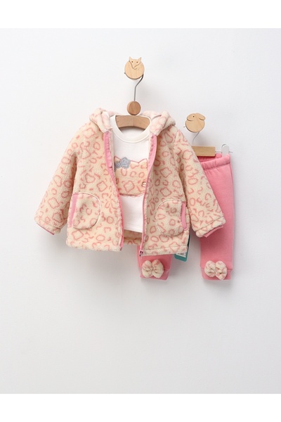 MiniKids 3-piece set Kitty pink 74 (6-9 months)