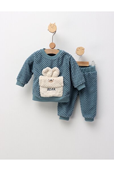 MiniKids BEAR Vlad μπλε κοκολίνο σετ 68 (3-6 μηνών)