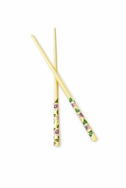 Vipfoni Floral pattern wooden knob barrette hair clip set of 2