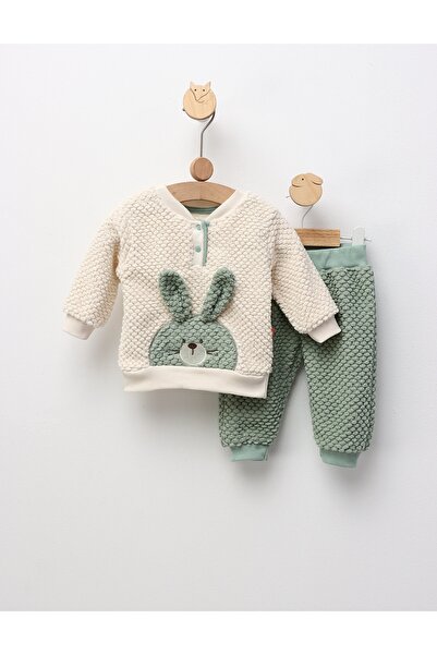 MiniKids Set cocolino iepuras fetita verde 68 (3-6 luni)