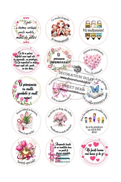 Decoratiuni Dulci Martisoare dulci Dna. Invatatoare | imagine comestibila - D...