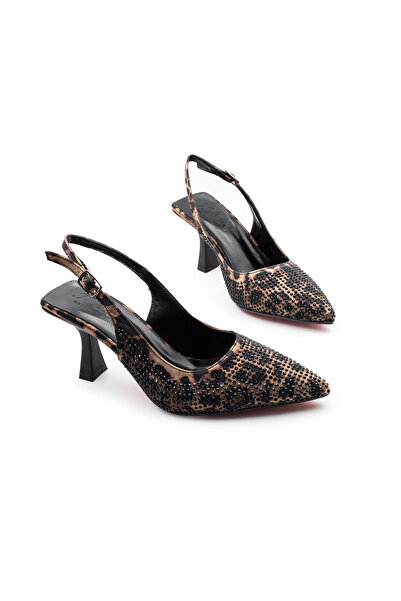 Modaarmada حذاء نسائي بكعب عالٍ من تابا ليوبارد باللون الأسود للموسم الجديد، ...