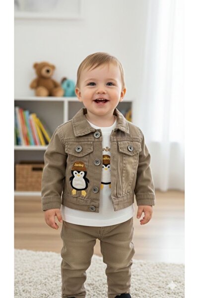 ZEYBABY Boy's 3-Piece Denim Suit