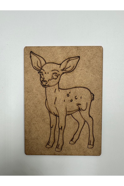 WOODIVA AHŞAP 1 Piece Ceylan Wooden Painting School Event Activity Art 15 cm