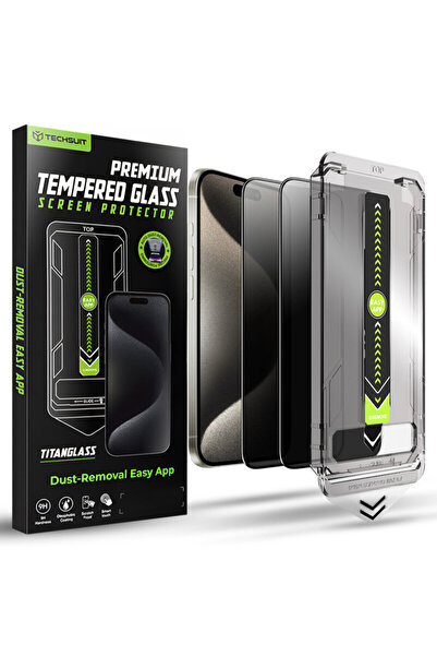 Techsuit iPhone 15 Pro Max TitanGlass FullCover, privacy
