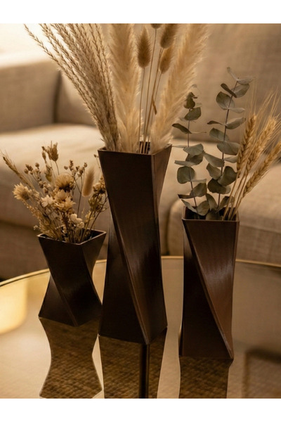 Leerybee Set de vaze cu design inovator din 3 piese - Seria de artă modernă I...