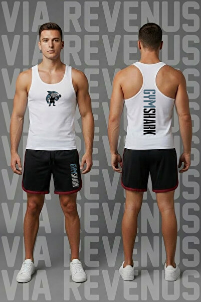 Vordevia Shark Gym Printed Men's Stringer Athlete Tank Top and Custom Jersey ...