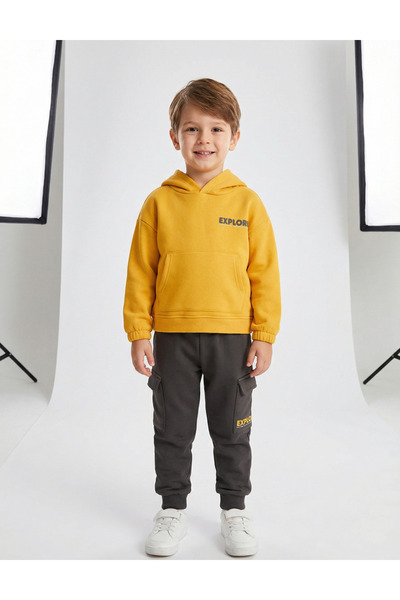 MiniKids Explore padded tracksuit, yellow 98 (24-36 months)
