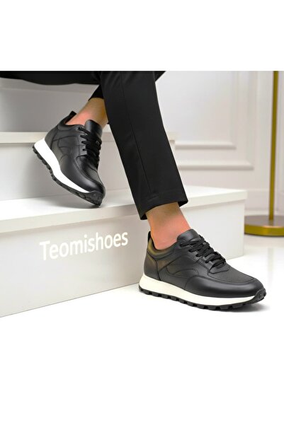 By Barretti Black Sneaker with Motifed Textured Sole