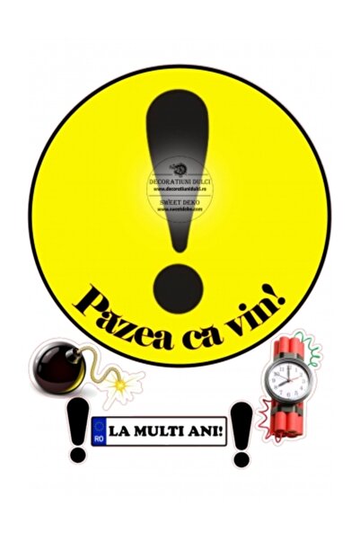 Decoratiuni Dulci Edible image for cake, novice driver - Cut out