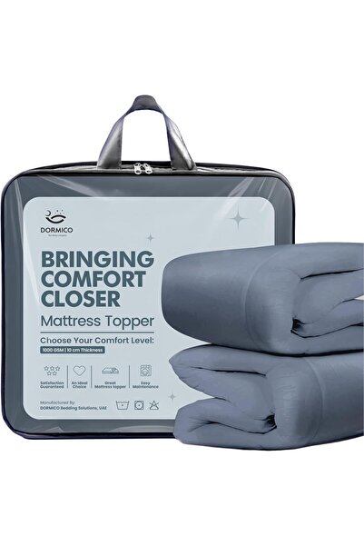 AL SAHIR GARMENT INDUSTRY L.L.C Microfiber Mattress Topper Pack of 2 | 1000 GSM Ultra-Soft Mattress Enhancer