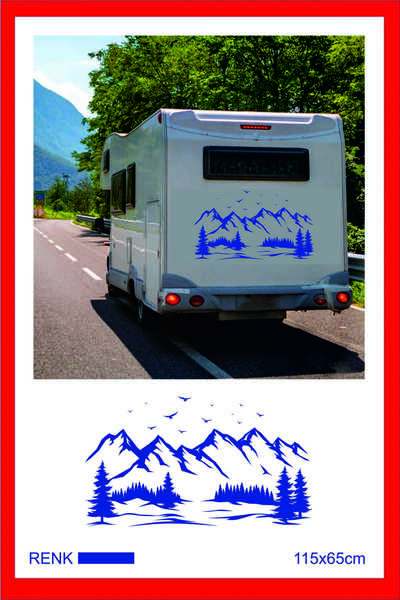 EYBA STİCKER ملصق طيور الغابة الجبلية 115×65 سم قطعة واحدة