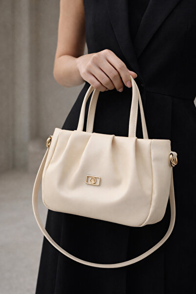 LikeMoon Kadın Çanta El Tutmalı Askılı Ayarlanabilir Şık Standart Boy Ten Şık...