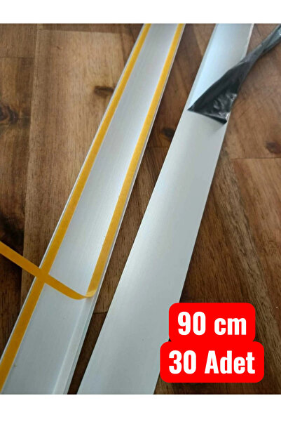 KMS HOME Kapı Eşik Profili Kapı Süpürgeliği Kapı Çıtası Gri Gümüş rengi 90 cm...