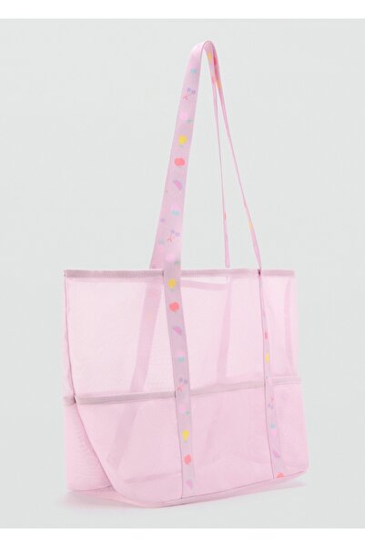 MANGO Kids File kumaşlı shopper çanta