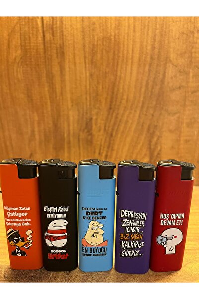 volem 5 Li Özlü Sözlü Yazılı Renkli Çakmak(Gazlı)