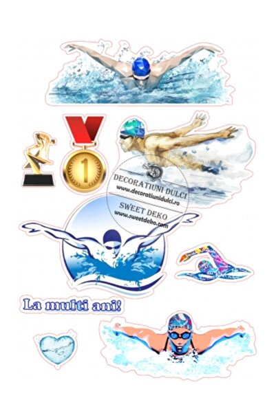 Decoratiuni Dulci Edible image swimmers - Cut out