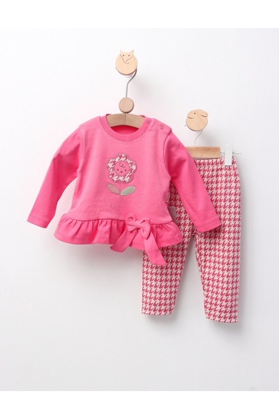 MiniKids Costumas Cute Flower, model ciclam 74 (6-9 luni)