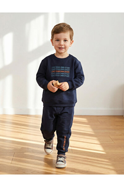 MiniKids Fully quilted, Live Your Own Story, navy blue 104 (3-4 years)