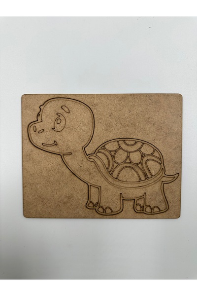 WOODIVA AHŞAP 10 Pieces Turtle Wooden Painting School Event Activity Art 15 cm