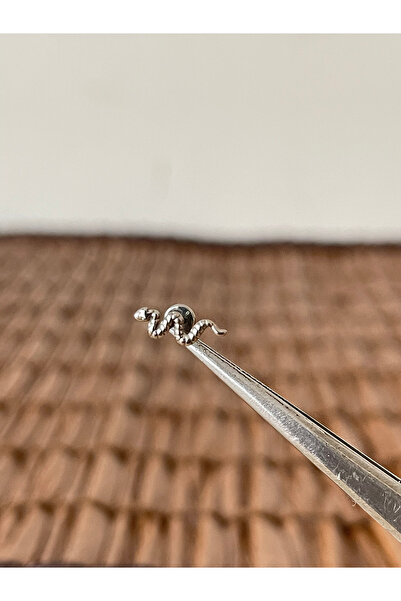 Rupen Kraft Gerçek Titanium G23 Yılan Titanyum 6x1.2mm Labret Piercing