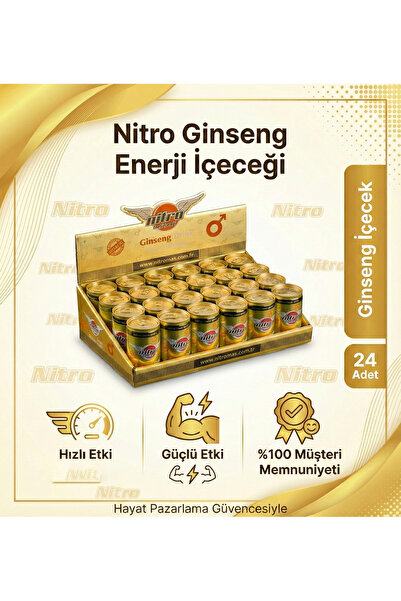 Nitromax Ginseng Nitro Max Ginseng +18 Enerji İçeceği - 24'lü Set (Gizli Gönd...