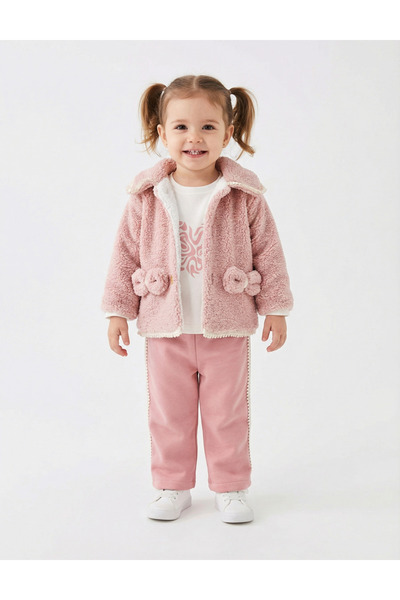 MiniKids Compleu Premium, Jikko Love, model roz 98 (24-36 luni)