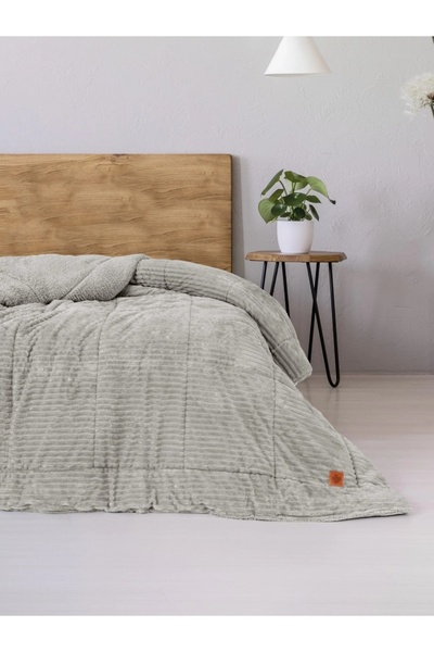 Talis 2-Person Quilt Grey 195x215 cm (Microfiber)