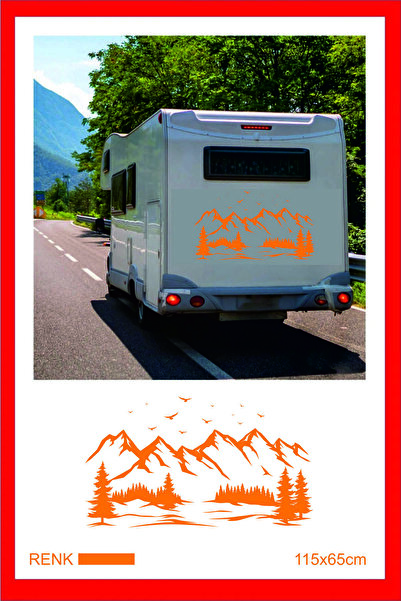 EYBA STİCKER Birds Mountain Forest 115X65Cm Sticker 1 Piece