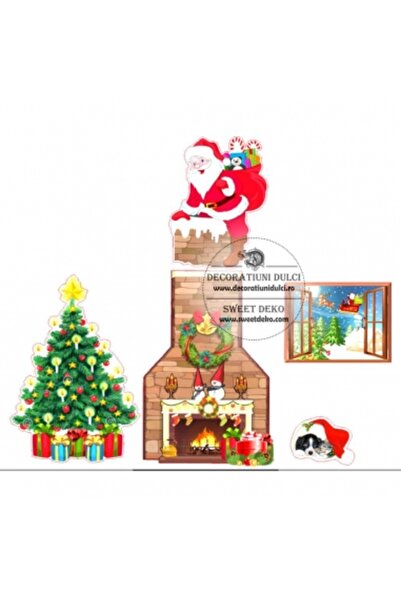 Decoratiuni Dulci Представете си cometibila vine mos craciun - Decupat