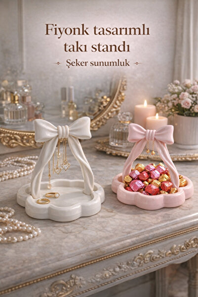 TRİMENT3D Fiyonk Tasarımlı Takı Standı ve Şeker Sunumluk