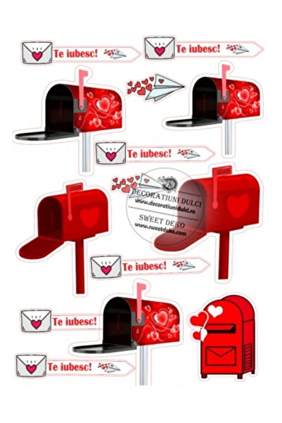 Decoratiuni Dulci Imagine comestibila cu casute postale - Decupat