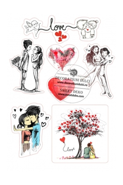 Decoratiuni Dulci Φανταστείτε cometibilă, prima dragoste - Decupat