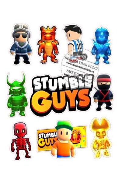 Decoratiuni Dulci Stumble Guys Edible Image Cake Decoration - Cut Out