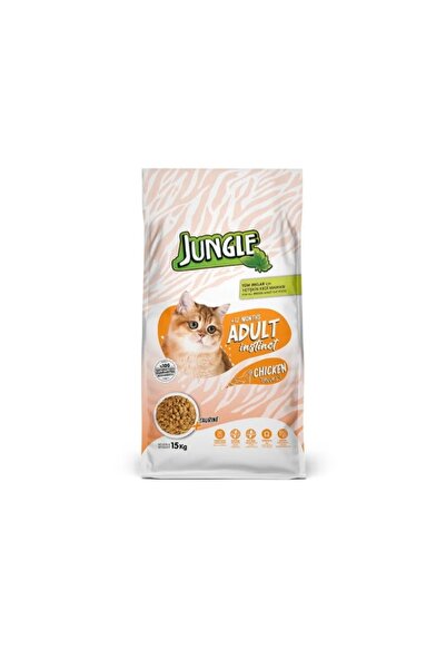 Jungle اسم النموذج طعام جانجل للقطط البالغة بنكهة الدجاج - لجميع السلالات (+1...