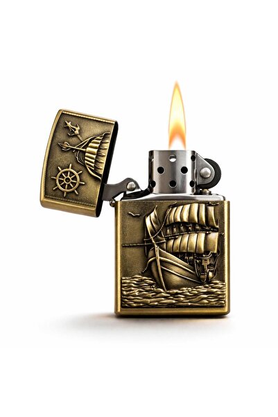 AZİMKARTİCARET ESKİTME PRİNÇ KABARTMALI BENZİNLİ ÇAKMAK+ÇAKMAK BENZİNİ+FİTİL+TAŞ