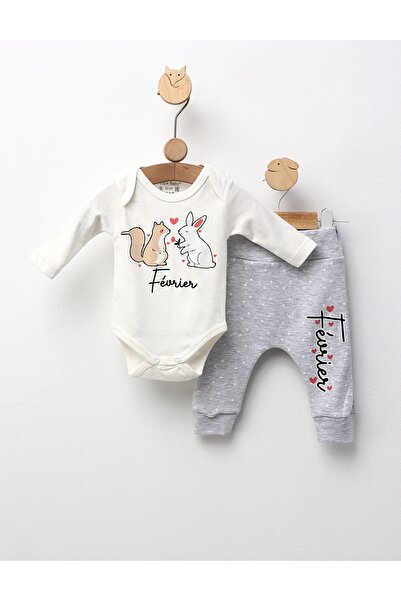 MiniKids 2-piece costume, Bunny and Squirrel, white 62 (0-3 months)