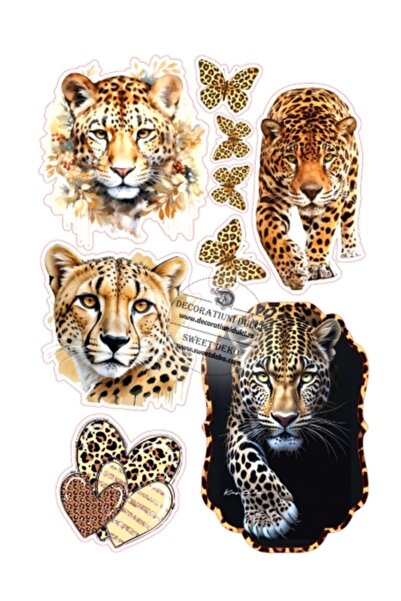 Decoratiuni Dulci Imagine comestibila Leopard - Decupat